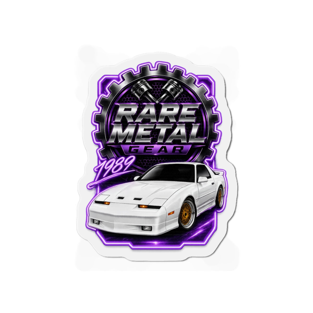 Rare Metal Gear 1989 Pontiac Trans Am Die-Cut Magnet – Retro Automotive Art