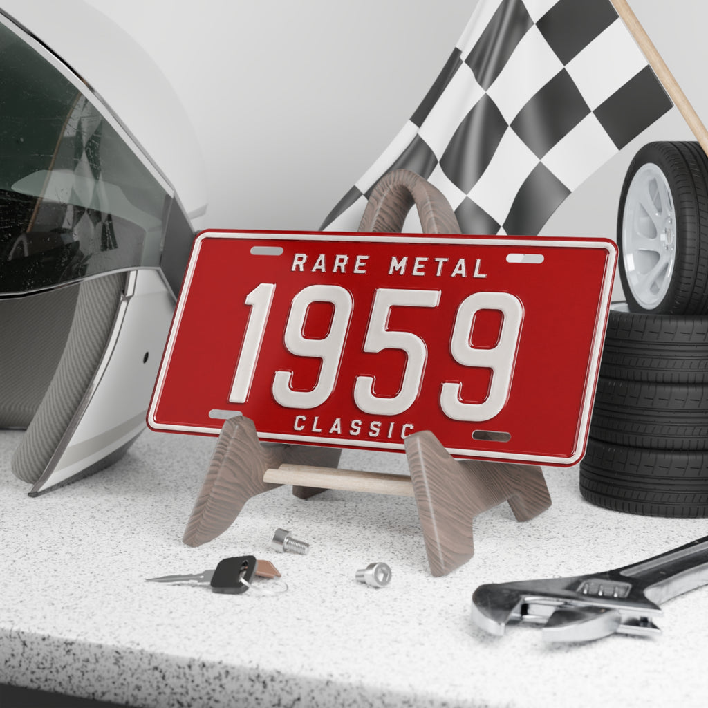 Vanity Plate - '1959' Rare Metal "Classic" License Plate