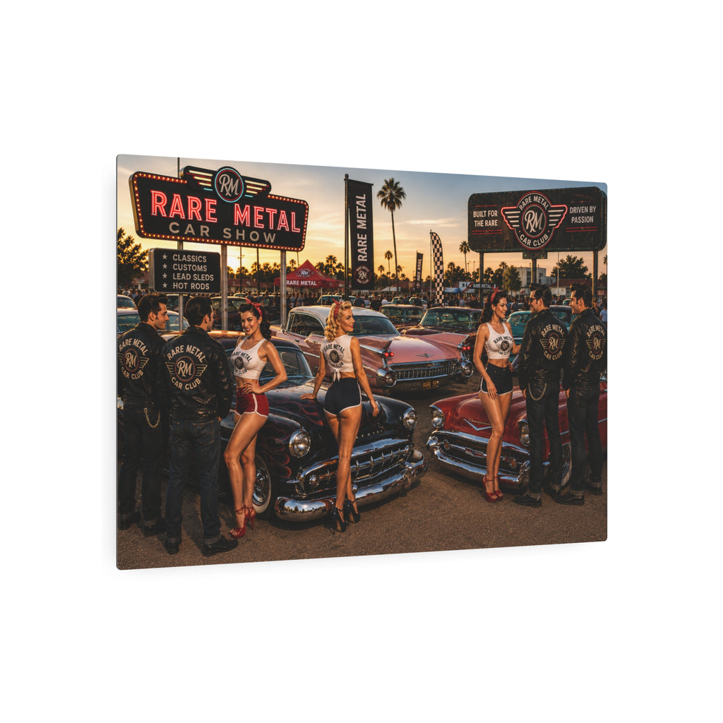 Rare Metal Neon Car Show Metal Sign "Oversized"