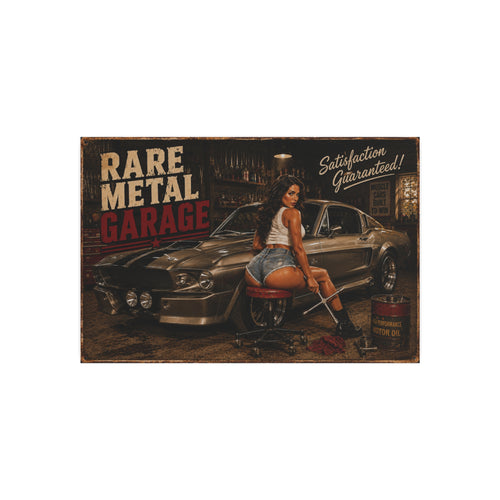 "1967" Rare Metal Pinup Garage Sign 30" x 20"
