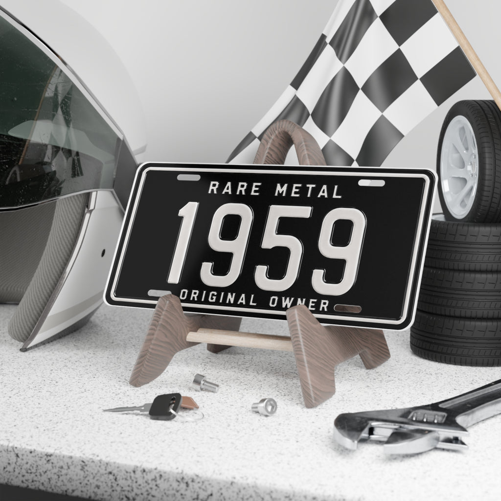 Vanity Plate - '1959' Rare Metal Original Owner License Plate
