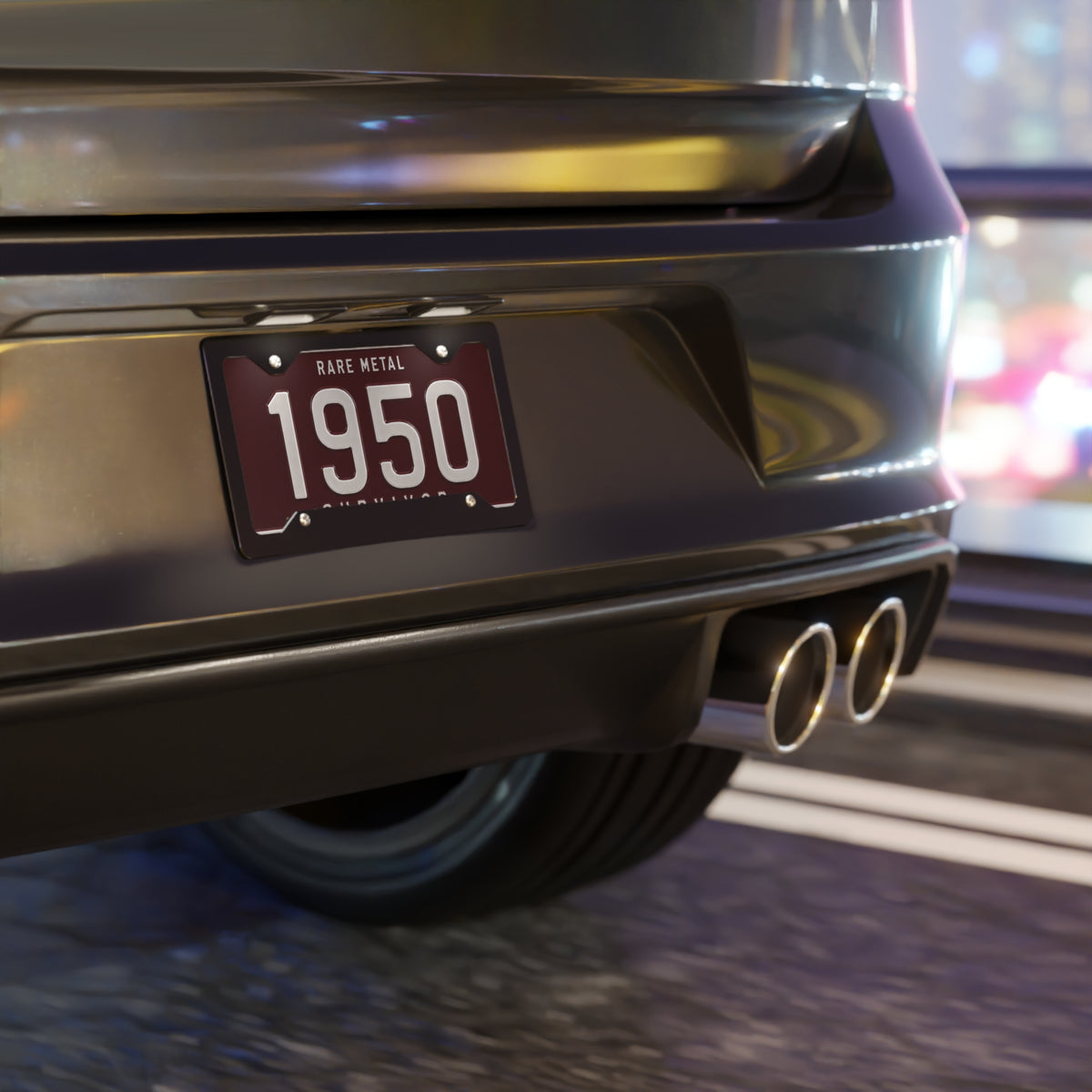 Vanity Plate - '1950' Rare Metal "Survivor" License Plate