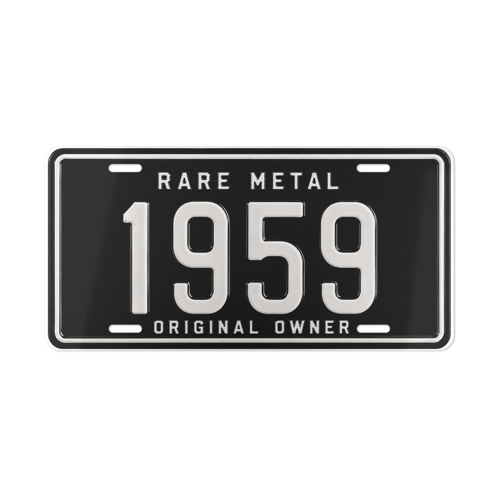 Vanity Plate - '1959' Rare Metal Original Owner License Plate