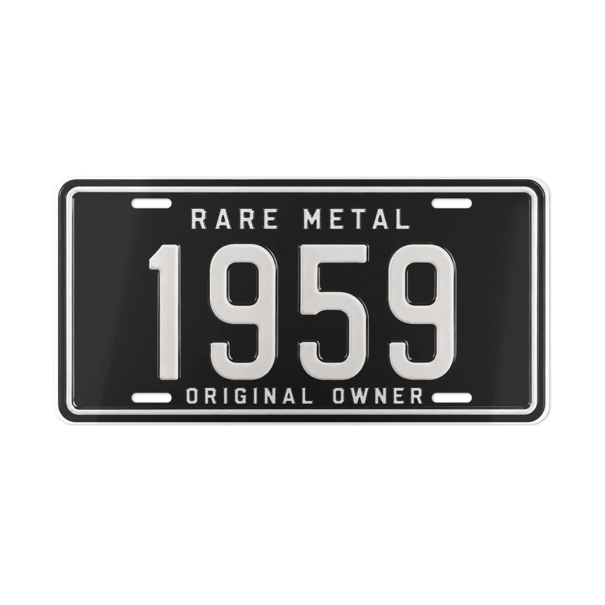 Vanity Plate - '1959' Rare Metal Original Owner License Plate