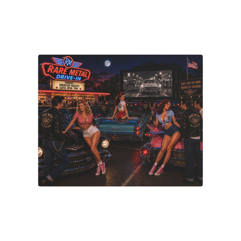 Rare Metal Neon Drive-In Metal Sign 20" x 16"