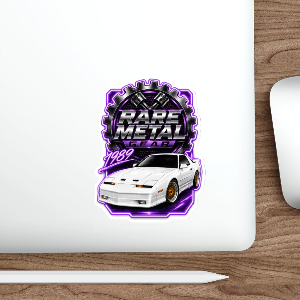 Rare Metal Gear 1989 Turbo Trans Am Die-Cut Sticker — Turbo V6 Collector Car Decal