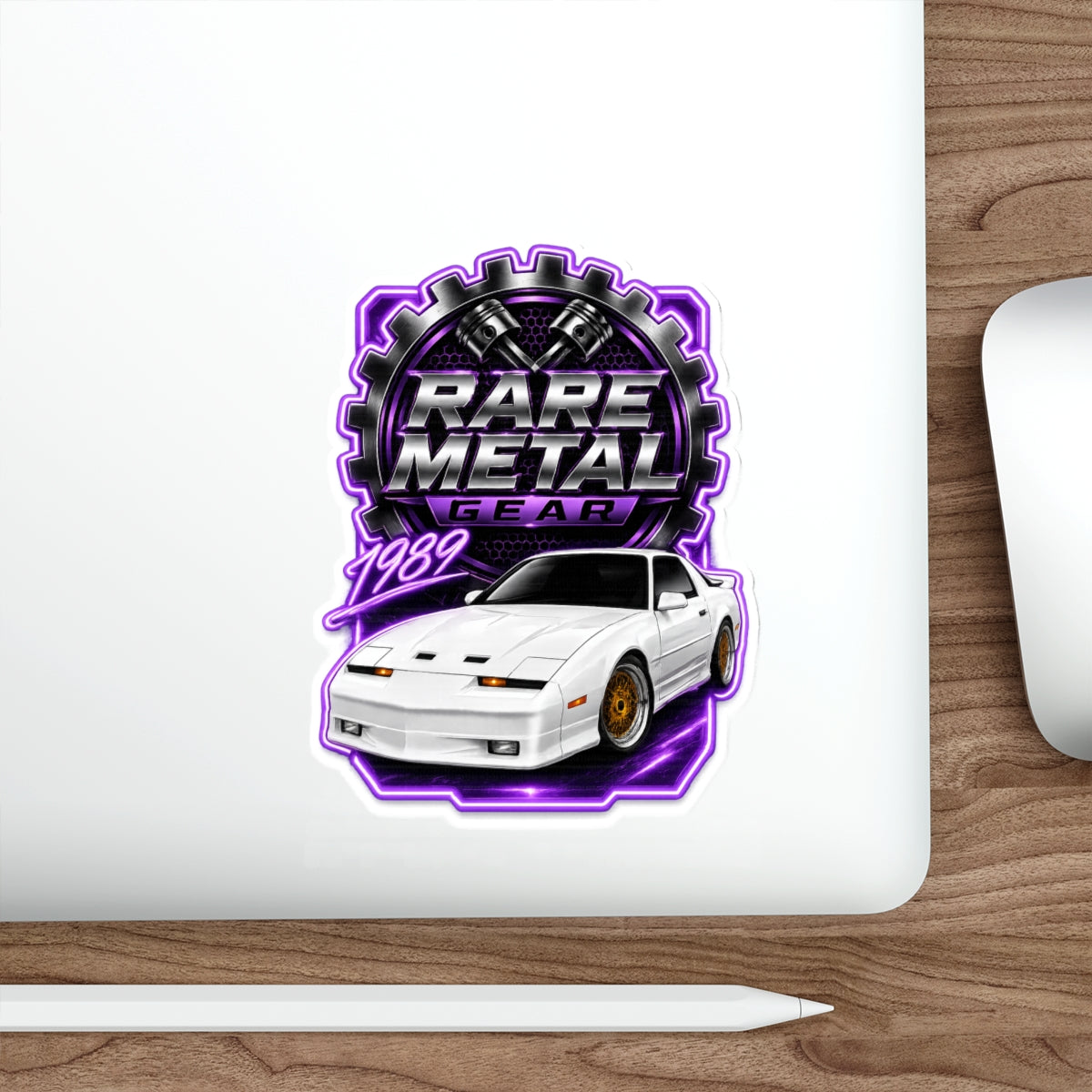 Rare Metal Gear 1989 Turbo Trans Am Die-Cut Sticker — Turbo V6 Collector Car Decal