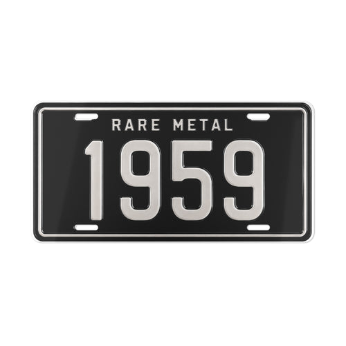 1959 Rare Metal Vanity Plate
