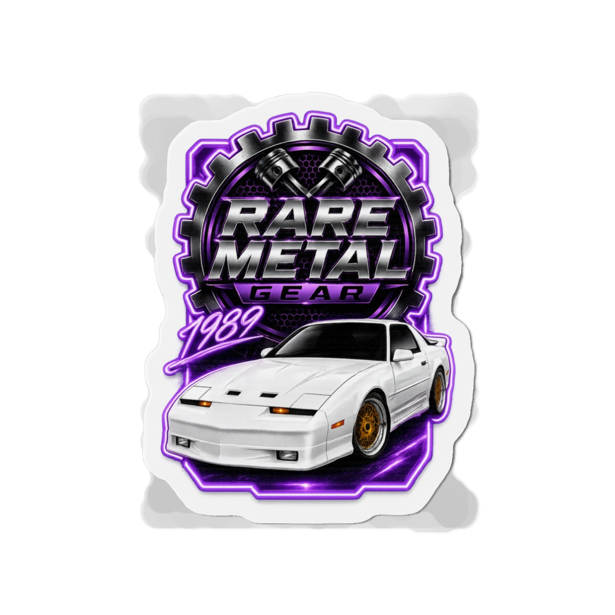 Rare Metal Gear 1989 Pontiac Trans Am Die-Cut Magnet – Retro Automotive Art