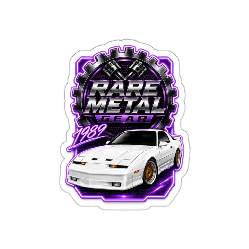 Rare Metal Gear 1989 Turbo Trans Am Die-Cut Sticker — Turbo V6 Collector Car Decal