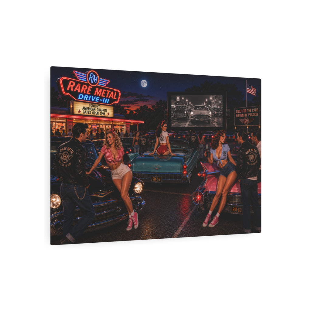 Rare Metal Neon Drive-In Metal Sign "Oversized"