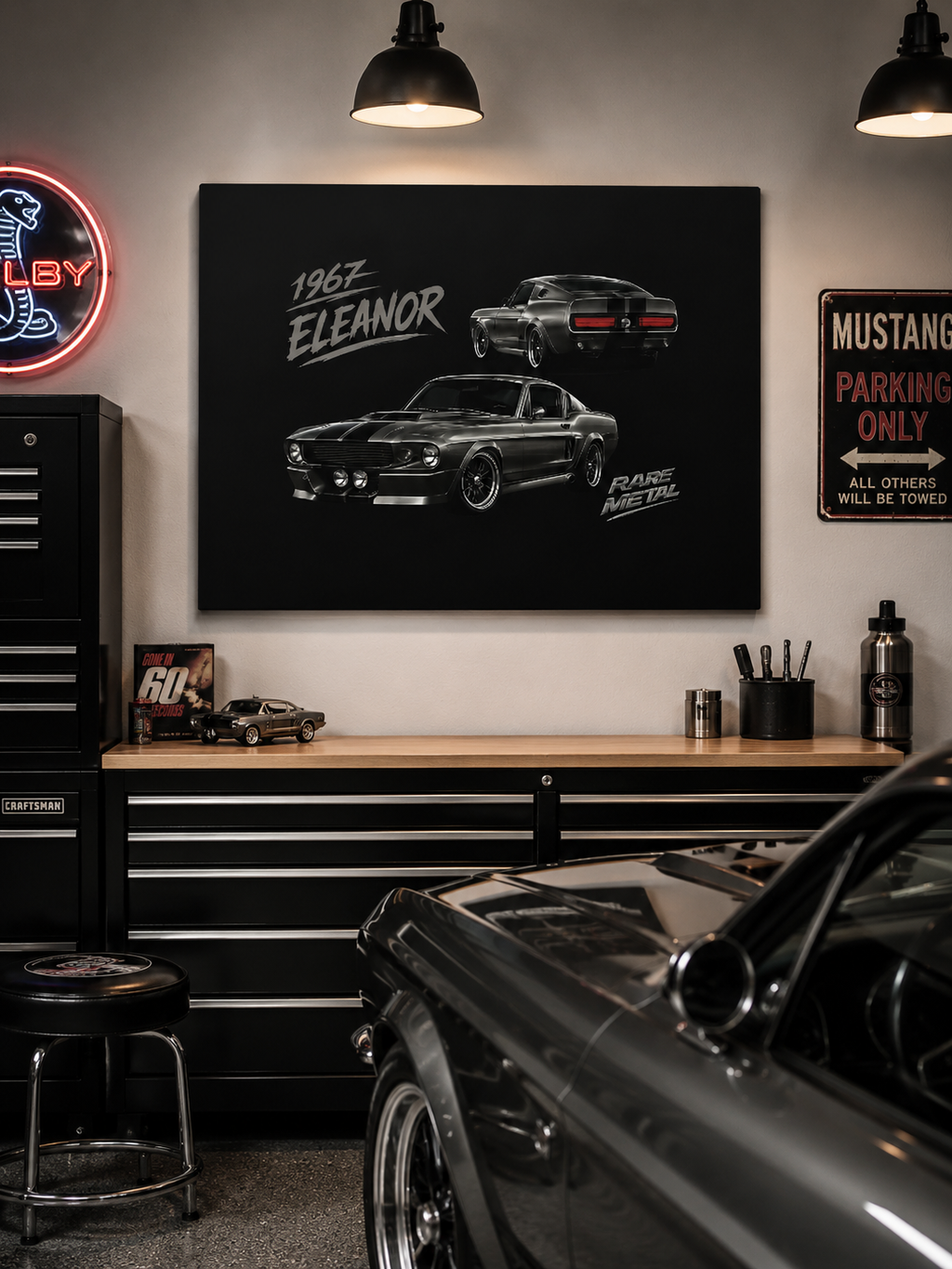 1967 Fastback Metal Garage Sign